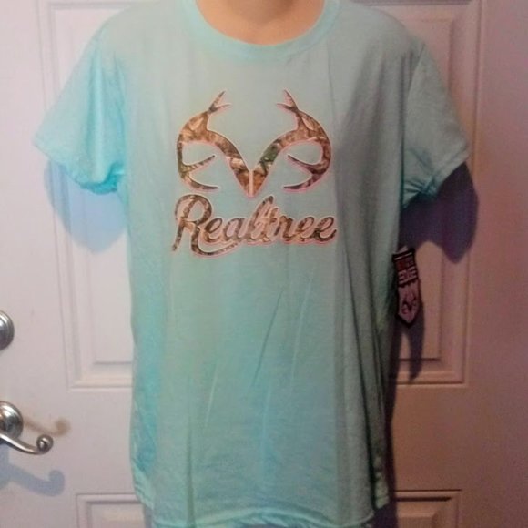 ππ²4/$20. RealTree Edge CAMO Aqua T-Shirt Top, L - Picture 2 of 7